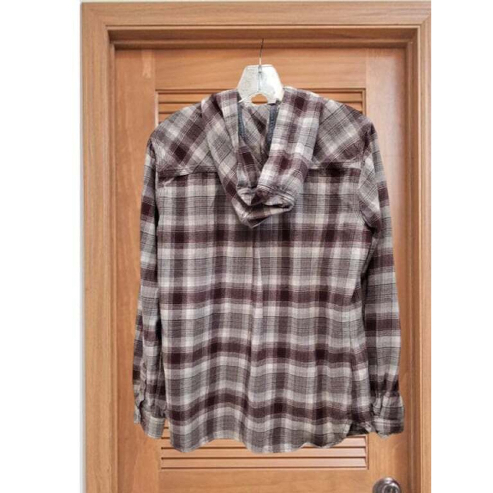 Carhartt Women's Plaid Hooded Flannel Shirt Size Medium